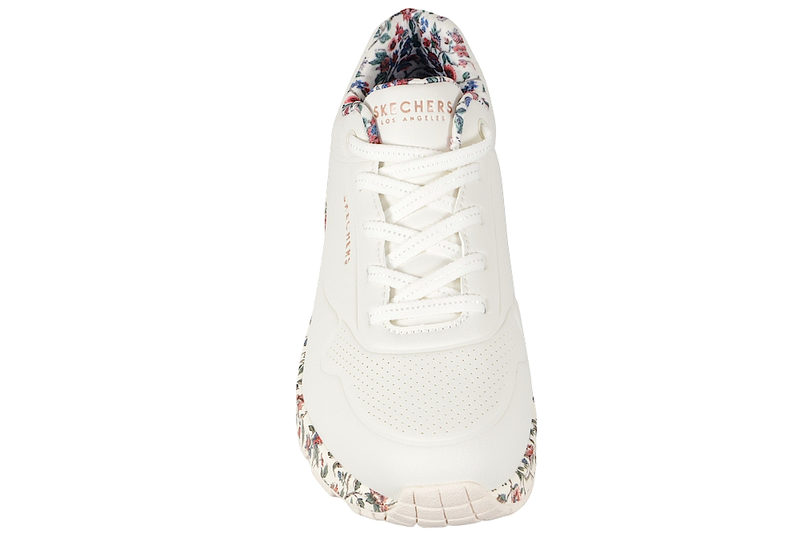 SKECHERS UNO SAFARI TIME FLOWER WHITE SNEAKER