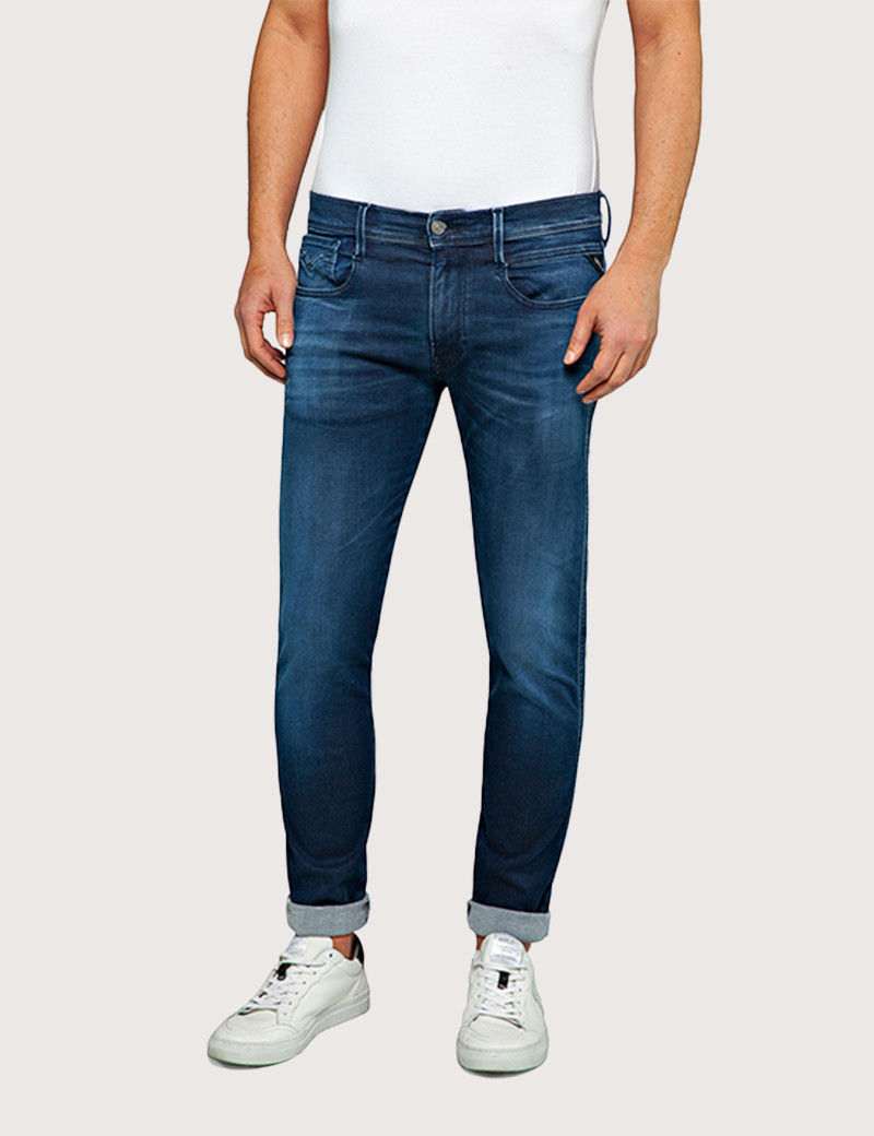 REPLAY JEAN COUPE SLIM ANBASS HYPERFLEX CLOUDS