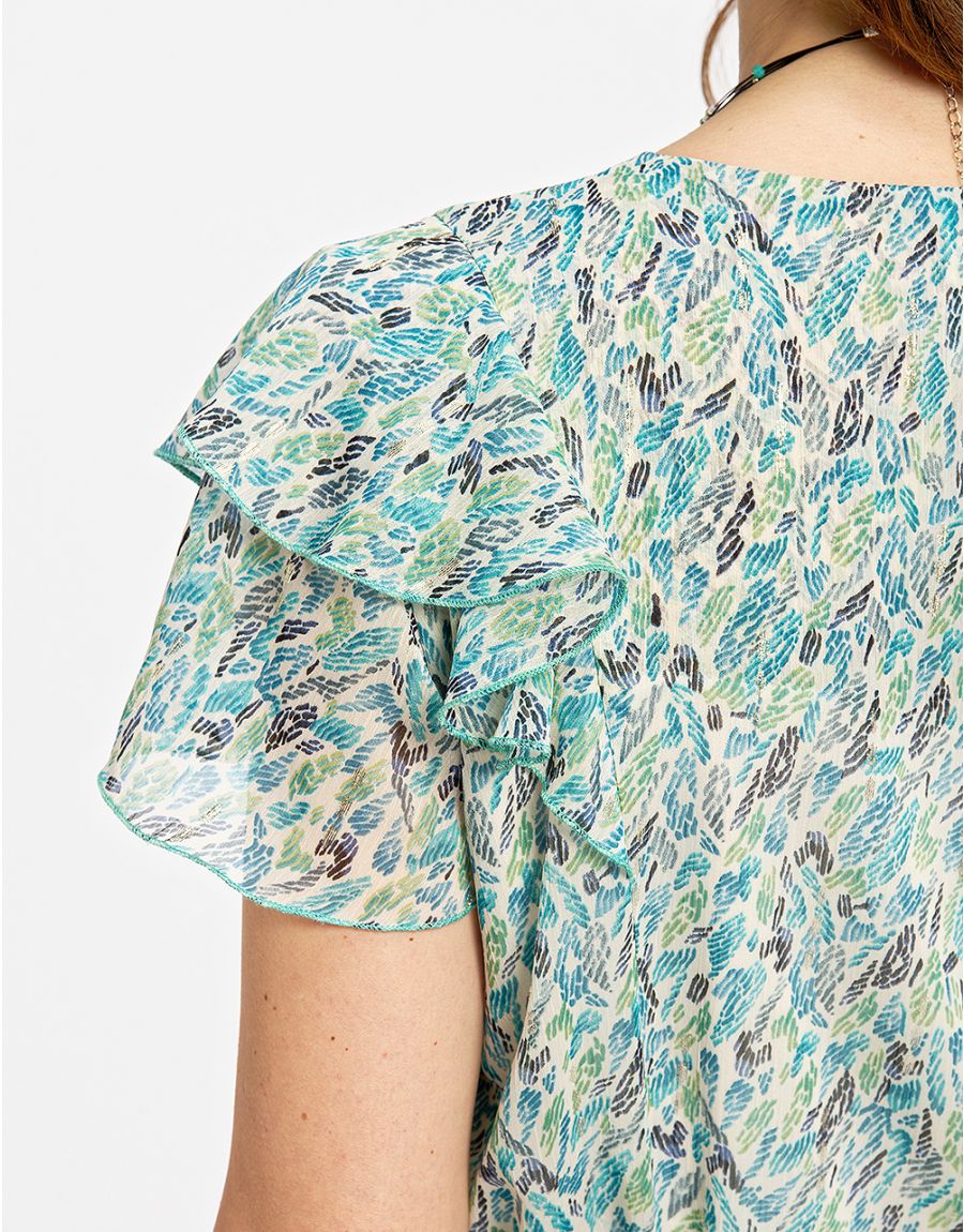 Robe longue voile verte