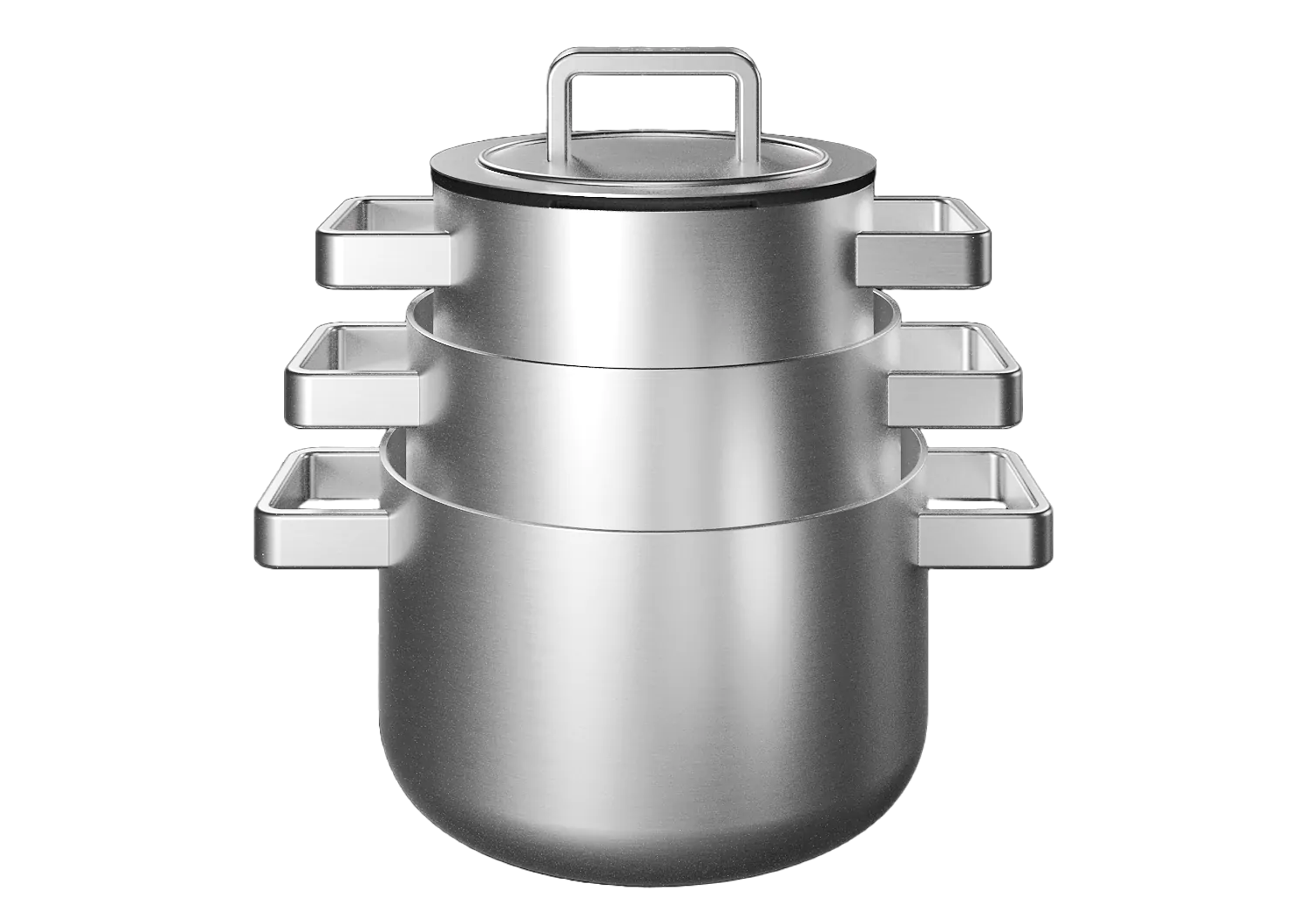 KOQI Downdraft Pannenset Uma 3-Ply 5-delig