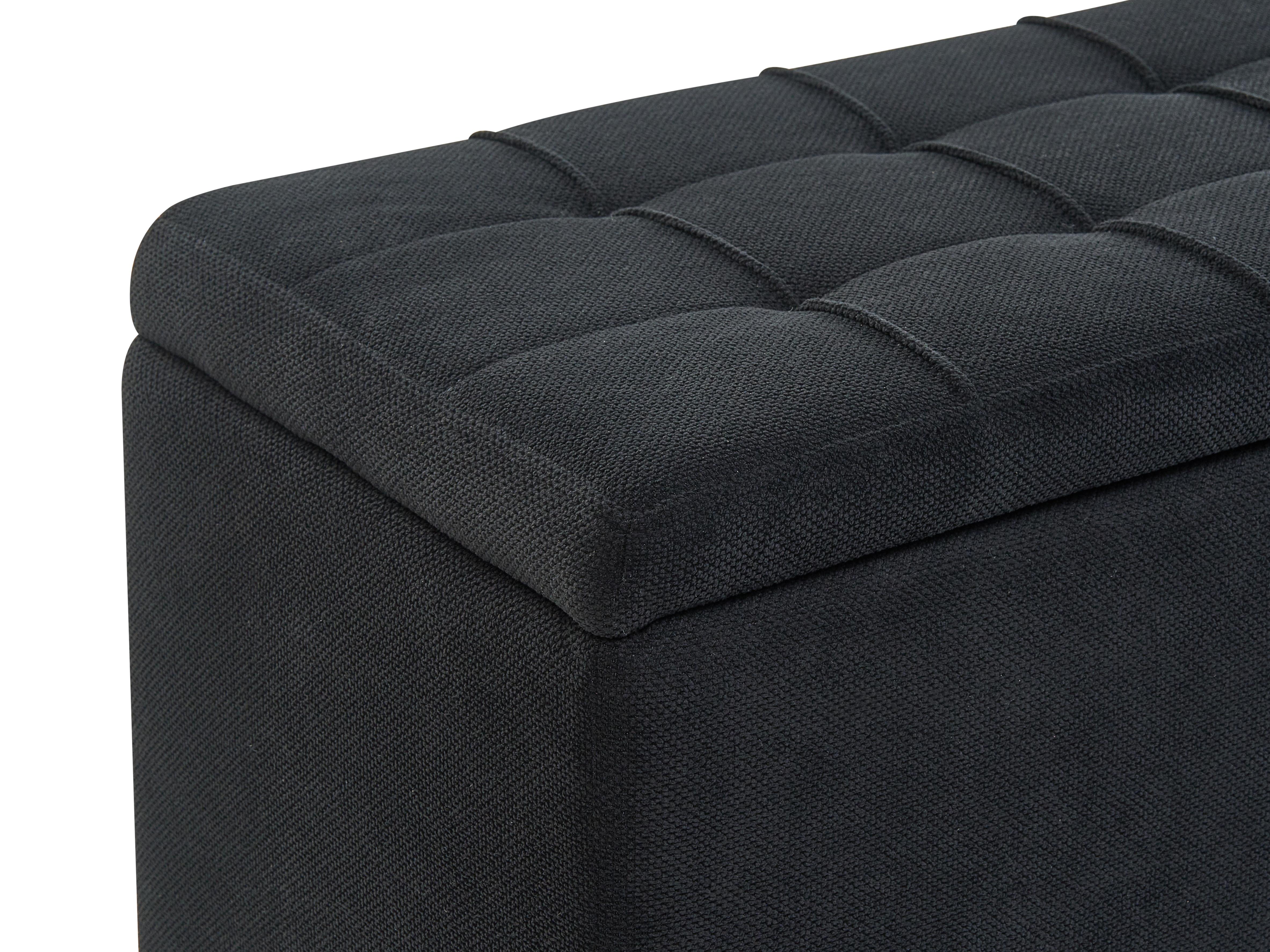 Opbergpoef OREM Stof 100 cm 40 cm Zwart