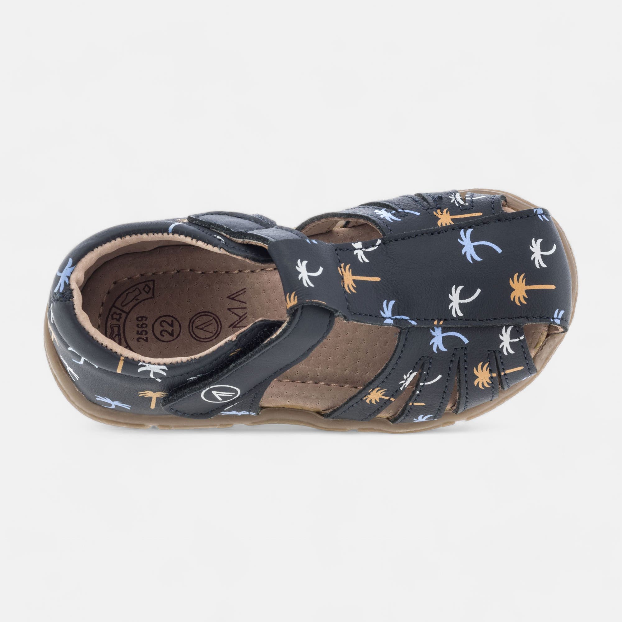 Sandales Bébé garçon en cuir bleu marine