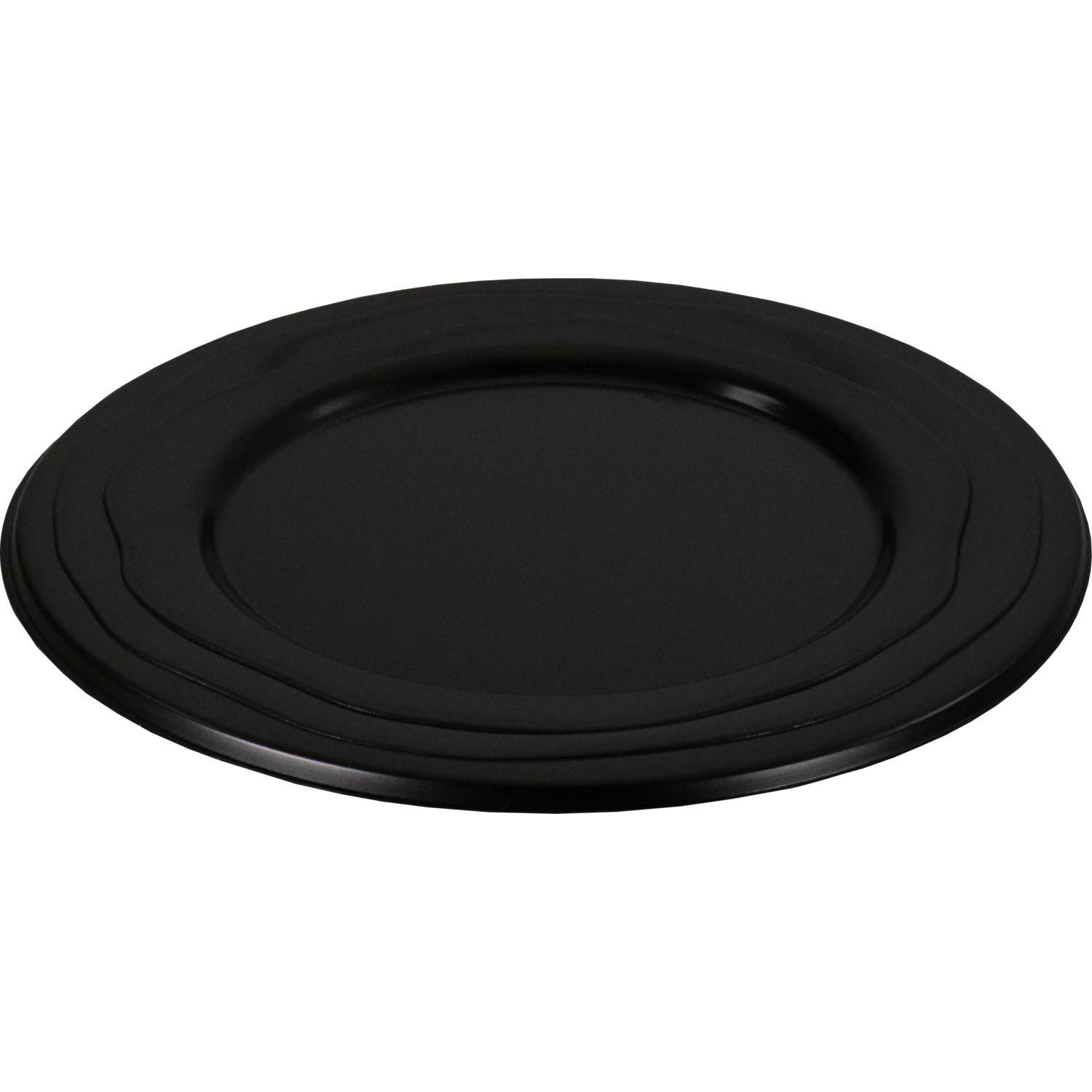 Depa Bord, Wave, reusable, rond, 1-vaks, pP, Ø24cm, zwart