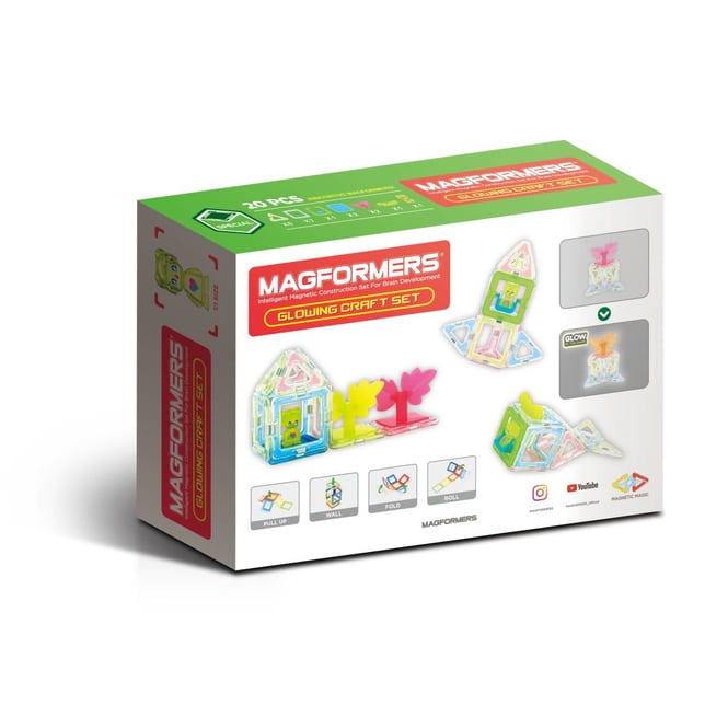 MAGFORMERS - Glowing Craft - Magnetspielzeug - 20 Teile