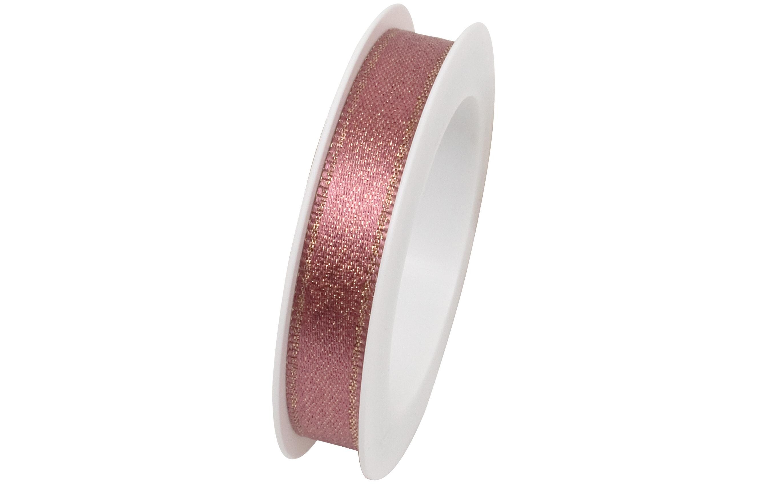 Geschenkband Brilliant 10 mm x 3 m, RosaStoffband zum Verpacken von Geschenken