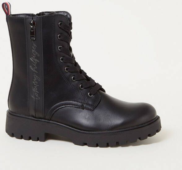 Tommy Hilfiger Hoge veterschoenen met extra ritssluiting