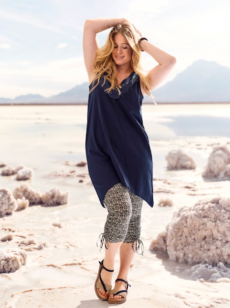 Capri-Leggings, Saumband, Elastikbund, Biobaumwolle