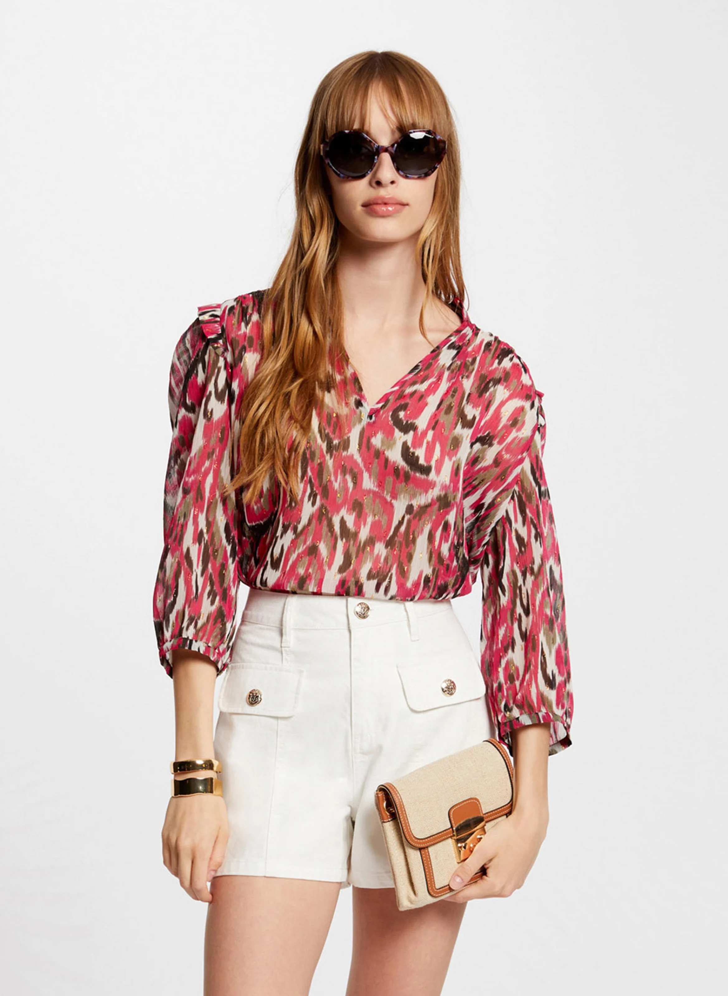 OTINA.F - Blouse manches 3/4 imprimée| Multicolore
