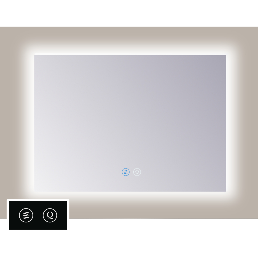 Sanicare Tutti LTA spiegel aluminium met verwarming, verlichting rondom en touch bediening 100cm