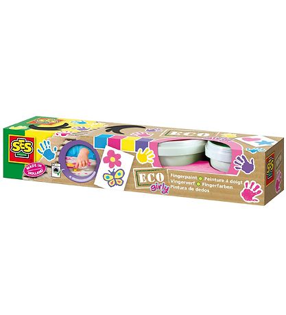 SES Creative Fingerfarbe - 4x120 ml - Pastellfarben
