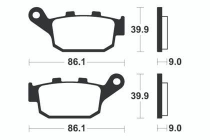 Plaquettes de freins Tecnium Performance métal fritté - MR 381