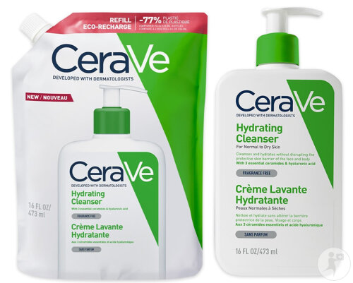 CeraVe Bundle Crème Lavante 473ml + Crème Lavante Éco-Recharge 473ml