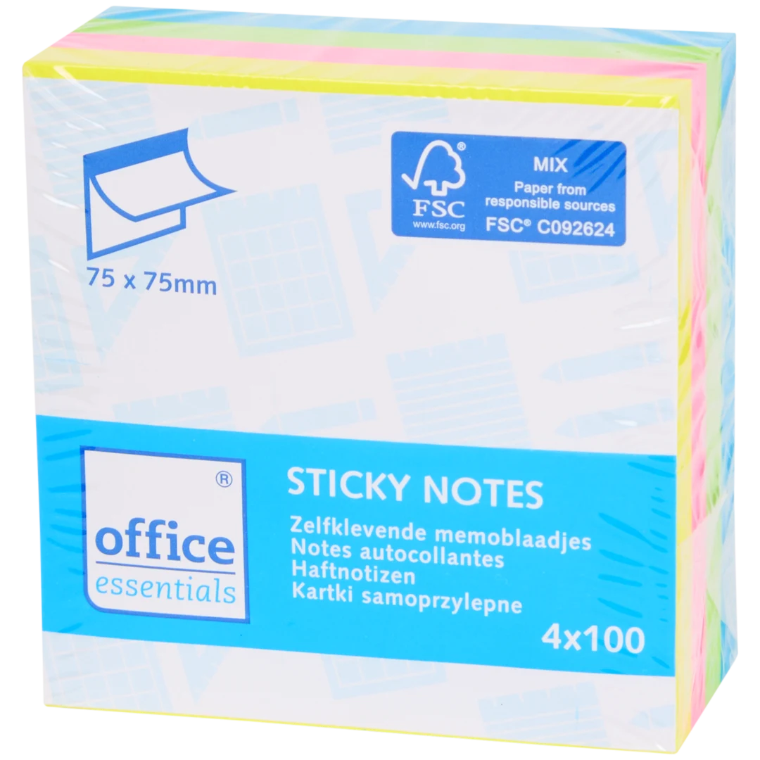 Office Essentials memoblok 4 x 100 vel