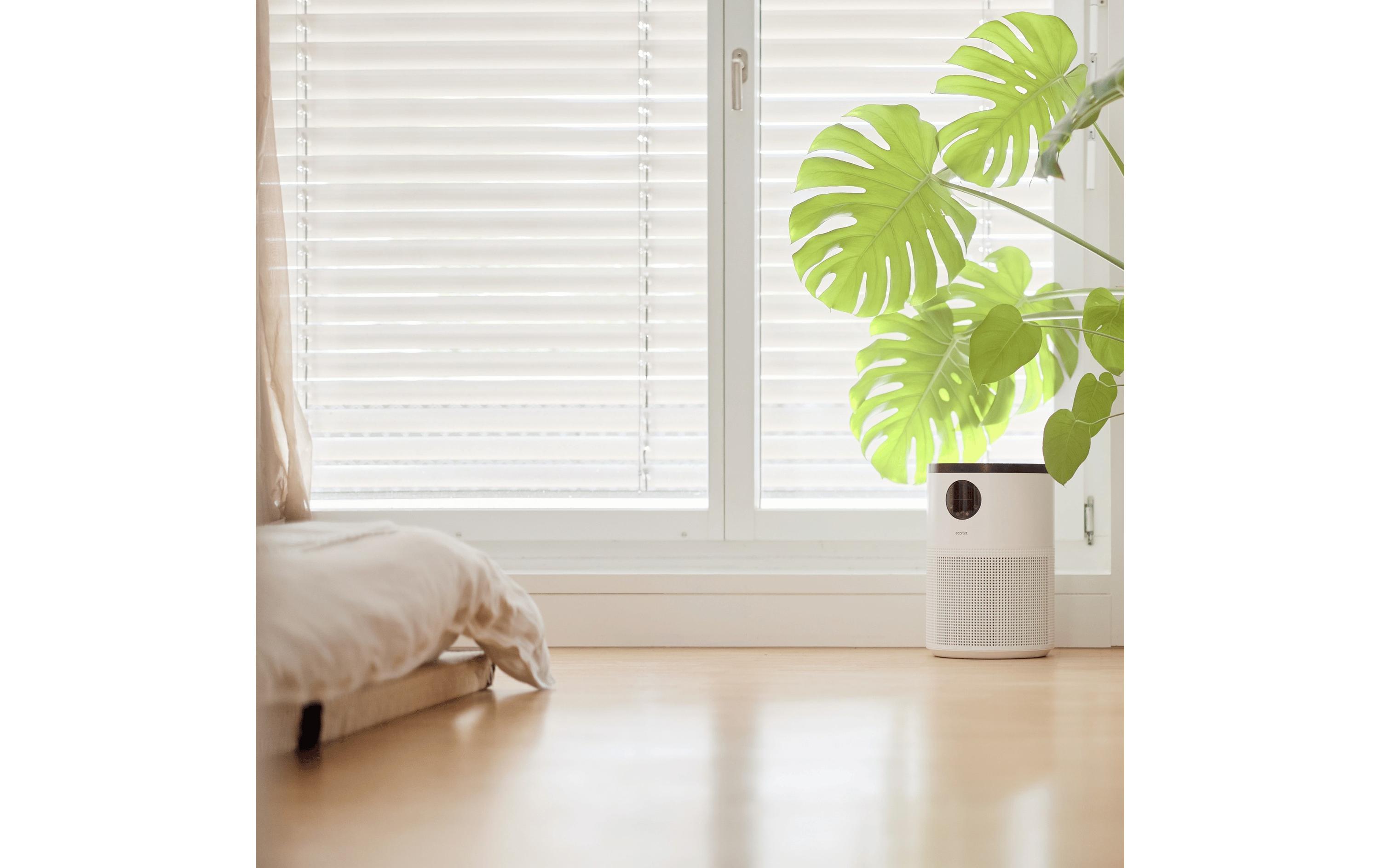 Luftreiniger ecoQ CleanAir 300+ 50 m²<br>Luftreiniger für das Schlafzimmer: leise, filtert Allergene, ozonfrei