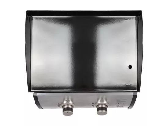 Plancha a gaz - LIVOO - DOC296 - 2 bruleurs - Gris