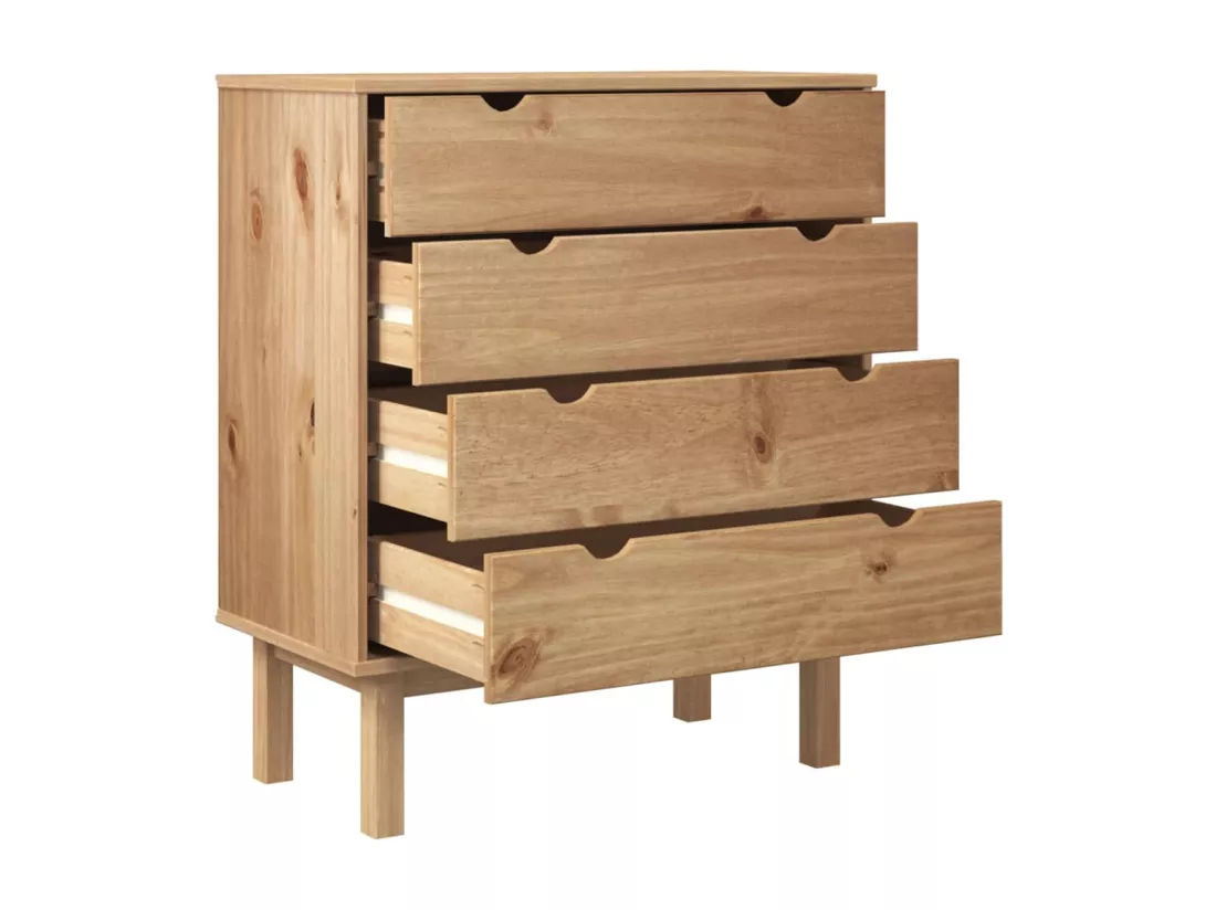 Commode OTTA 76,5x39,5x90 cm Bois de pin massif