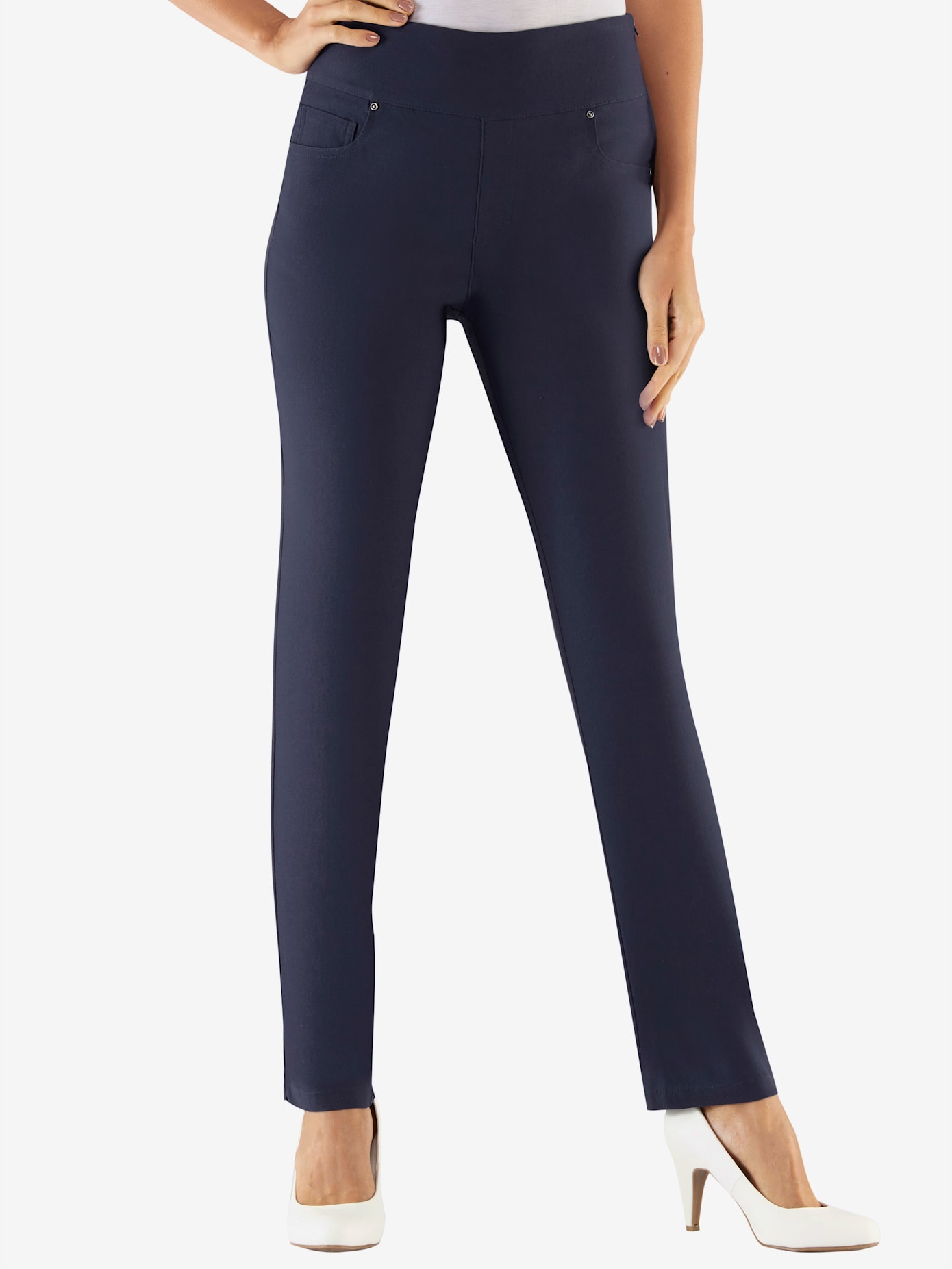 Pantalon ceinture haute affinante à glissière