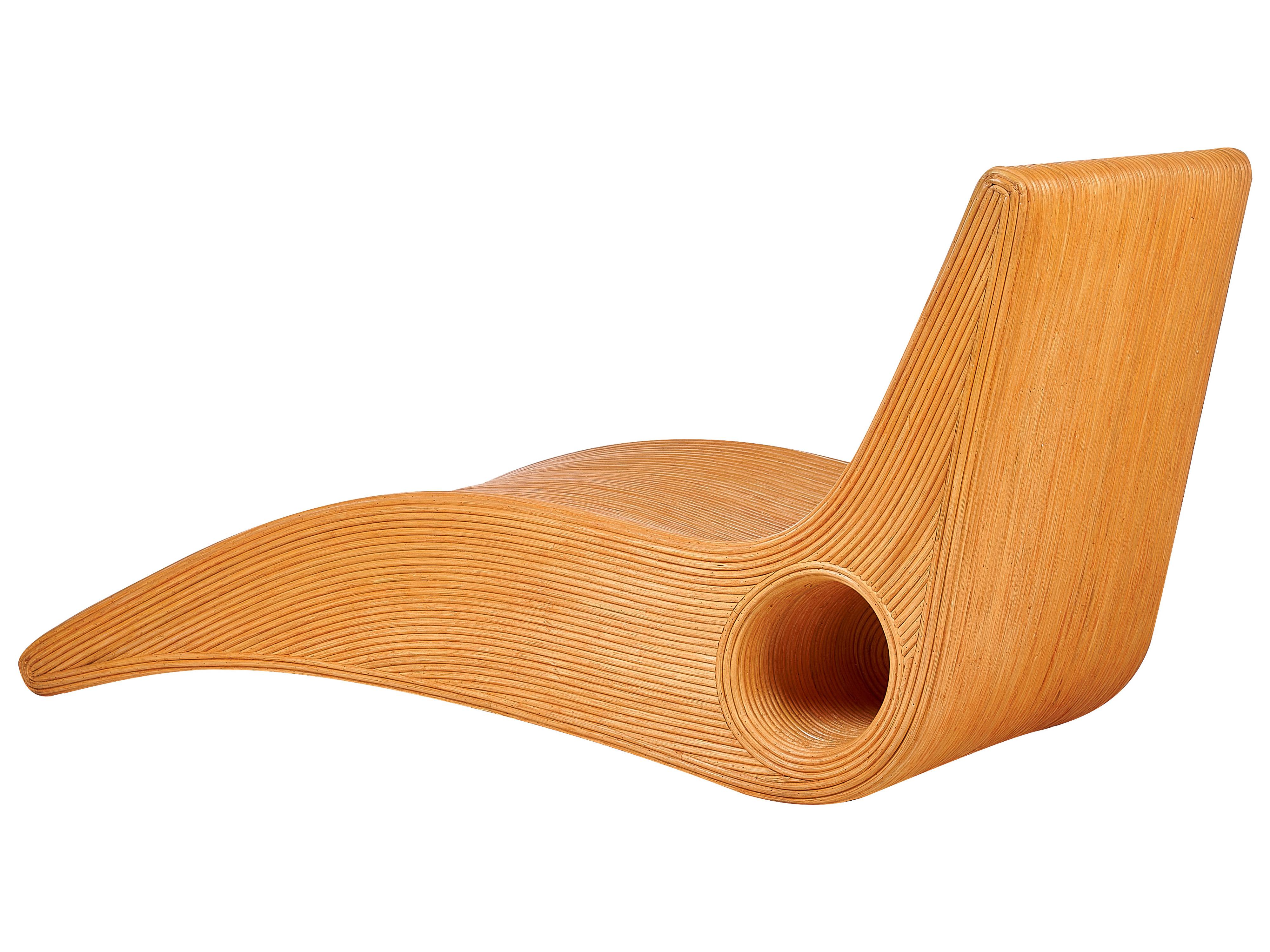 Ligstoel AIROLE Rotan Bruin