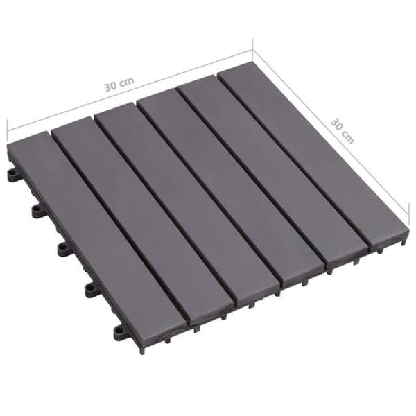 vidaXL Terrassebord 20 stk gråvasket 30x30 cm heltre akasie