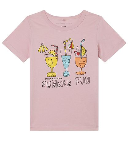 Stella McCartney Kids T-Shirt - Rosa m. Getränke