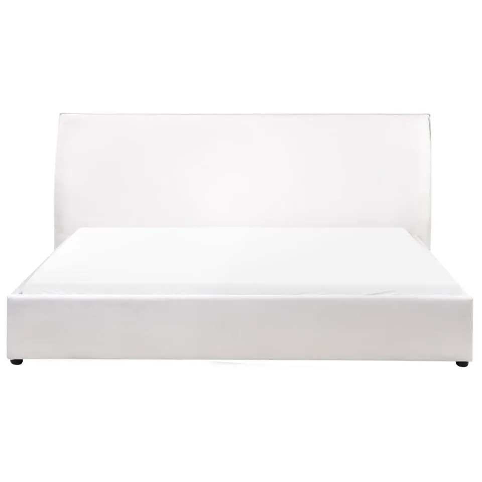 LAVAUR - Tweeperoonsbed - Off-white - 180 x 200 cm - Fluweel