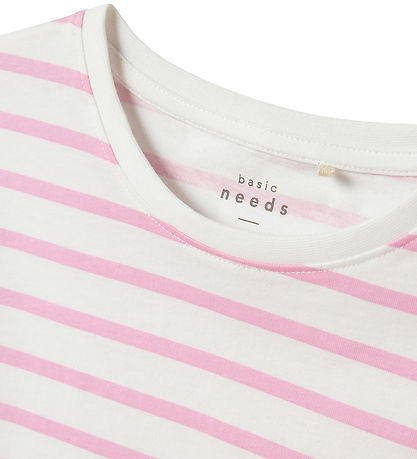 Name It T-Shirt - NkfVitanni - Bright White/Pink Zuckerguss