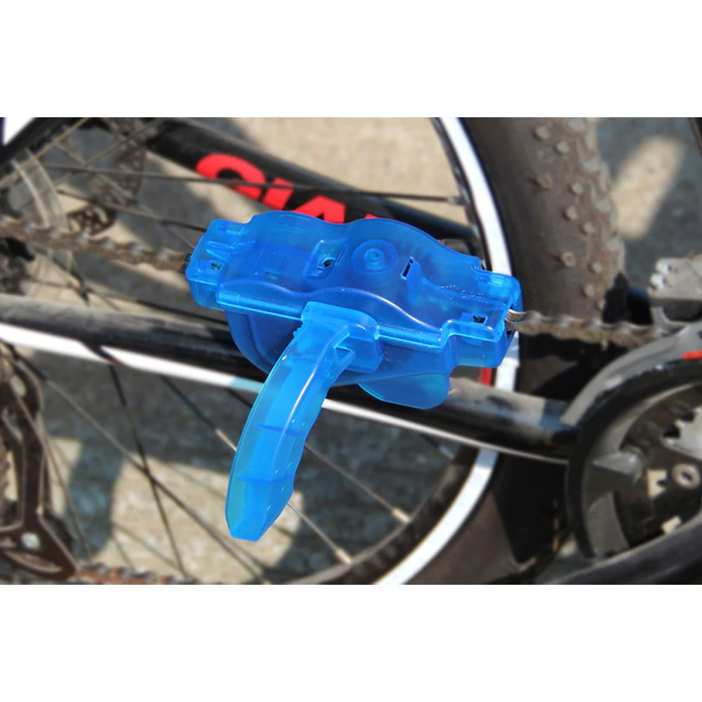 (5-tlg. Set) Fahrrad Ketten Reinigung Werkzeug Velo Kit - Blau / Schwarz
