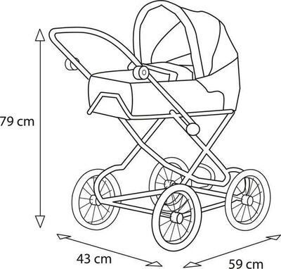 BRIO 24891375 Dukkevogn Kombi, Rosa