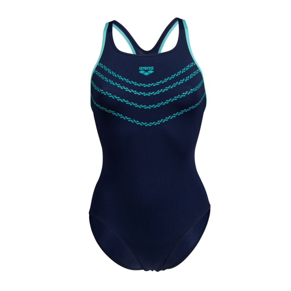 Arena LOSANGE V - Maillot de bain 1 pièce Femme navy/water