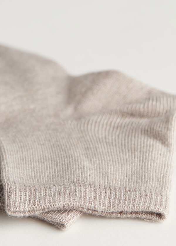 Meias curtas infantis com cashmere