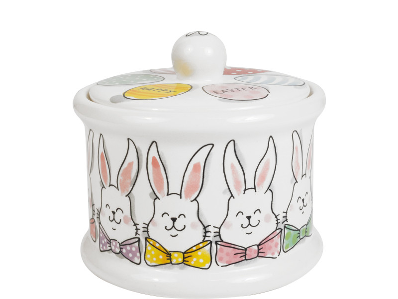 Voorraadpot rond 12,5cm Pasen Paashazen