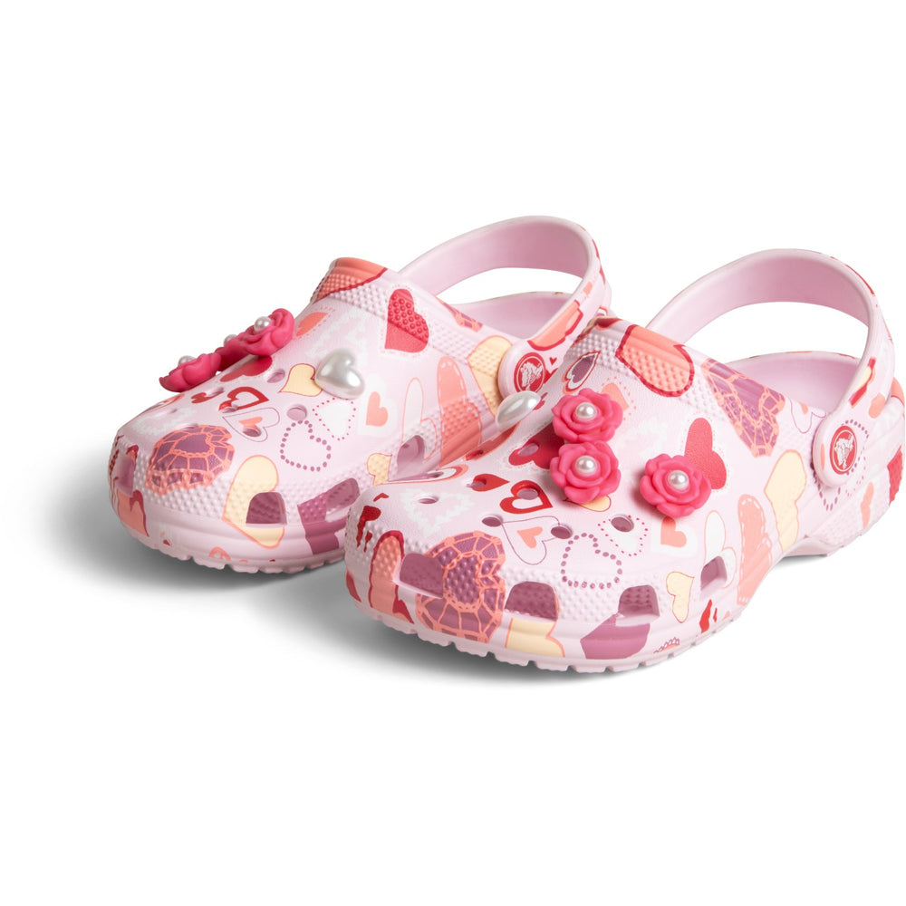 Køb Crocs Pink Milk/Hearts Classic VDay Clog K PkMk/Hts