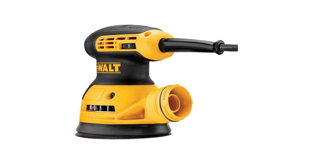 DEWALT280W Excentrische schuurmachine 125mm DWE6423  (Geel/zwart)