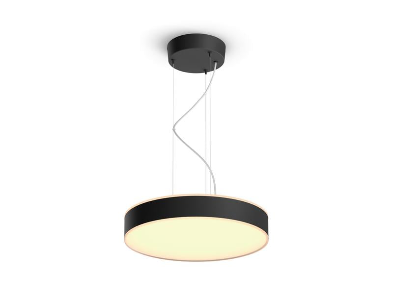 Philips Hue White Amb. Enrave Pendelleuchte schwarz 3300 lm Pendellampe steuerbar mit Philips Hue