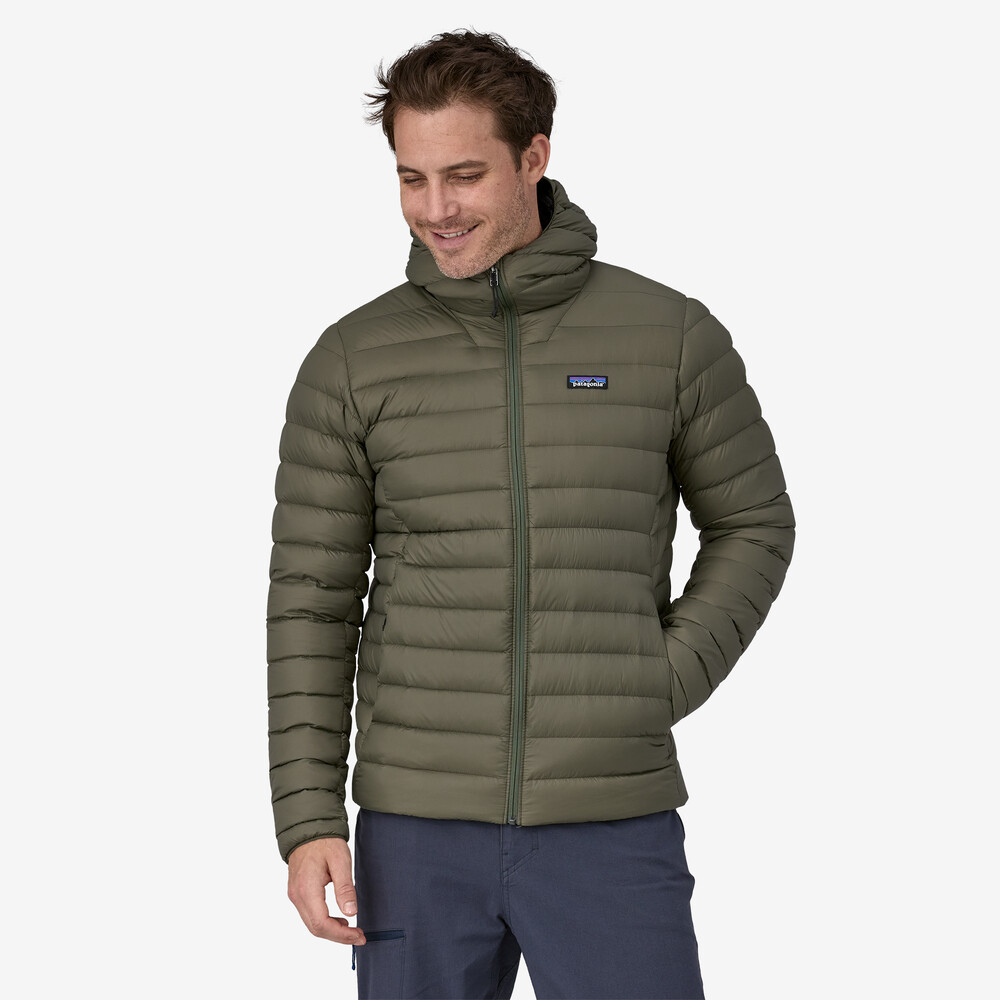 Herren-Daunenpullover mit Kapuze