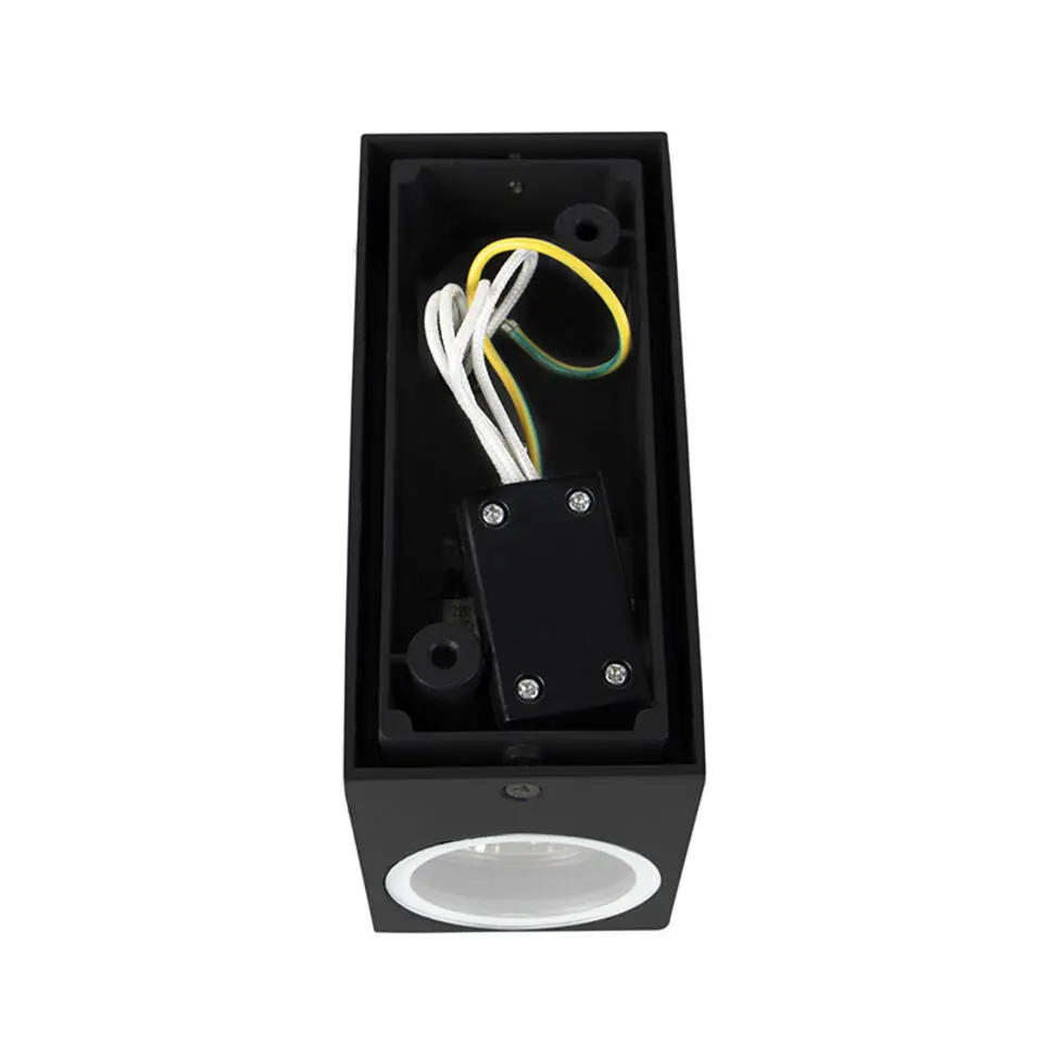 Qazqa wandlampen buiten baleno zwart gu10