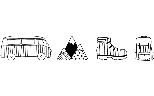 Advanture Shop Mountain Autoaufkleber Set 4 teilig 30 x 5 cm