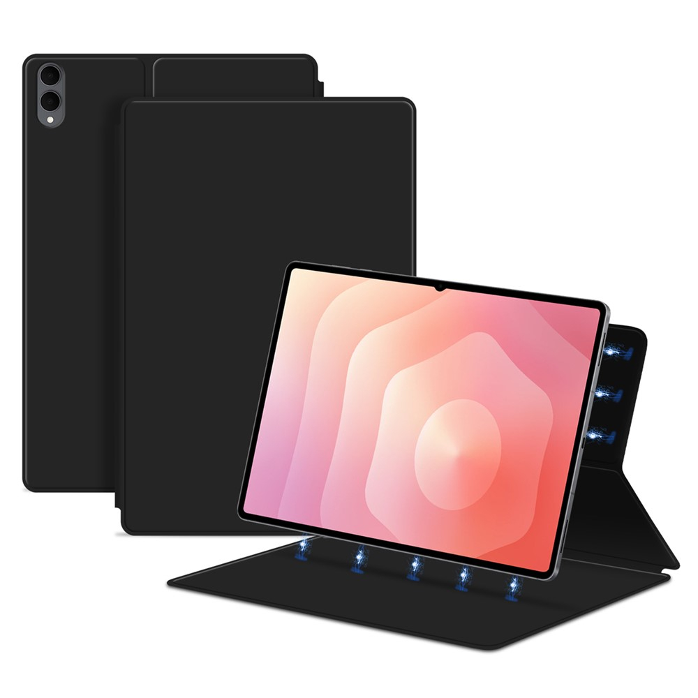 Samsung Galaxy Tab S11 Ultra Smart Cover Flip Case Leder Tasche Schutzhülle Magnetcover   S-Pen Halterung - Schwarz