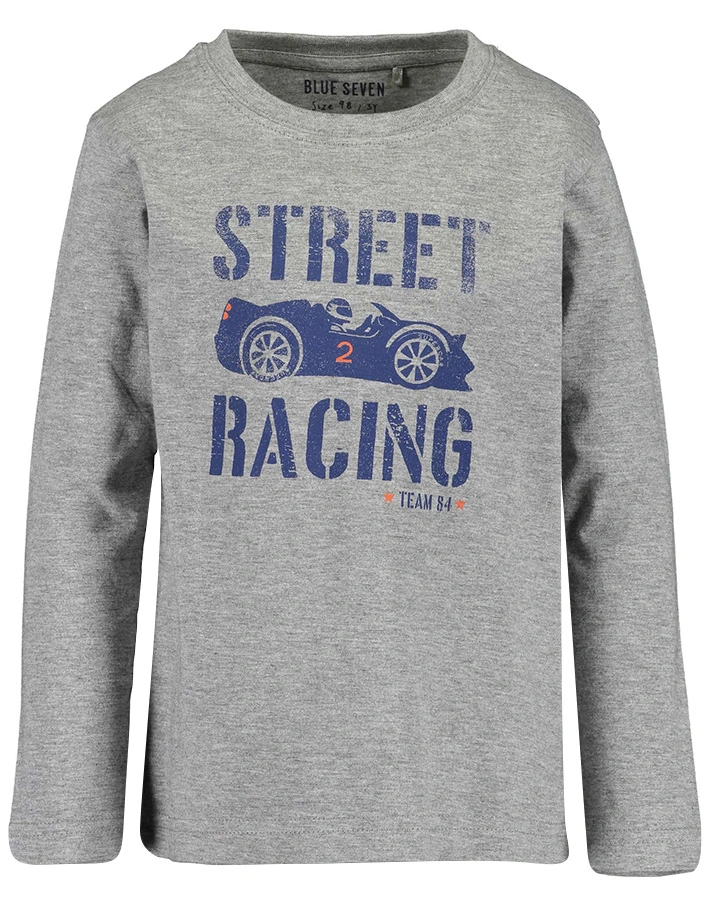 Langarmshirt HIGH SPEED – STREET RACING in grau
