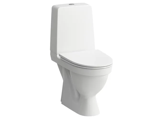 Laufen Kompas skruemonteret toilet med skjult S-lås og åben skyllekant