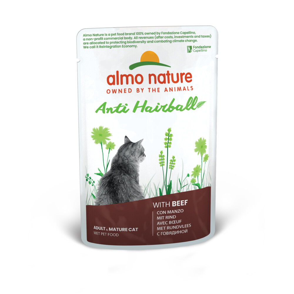 30x Almo Nature Anti-Haarbal Kattenvoer Nat Rund70 gr