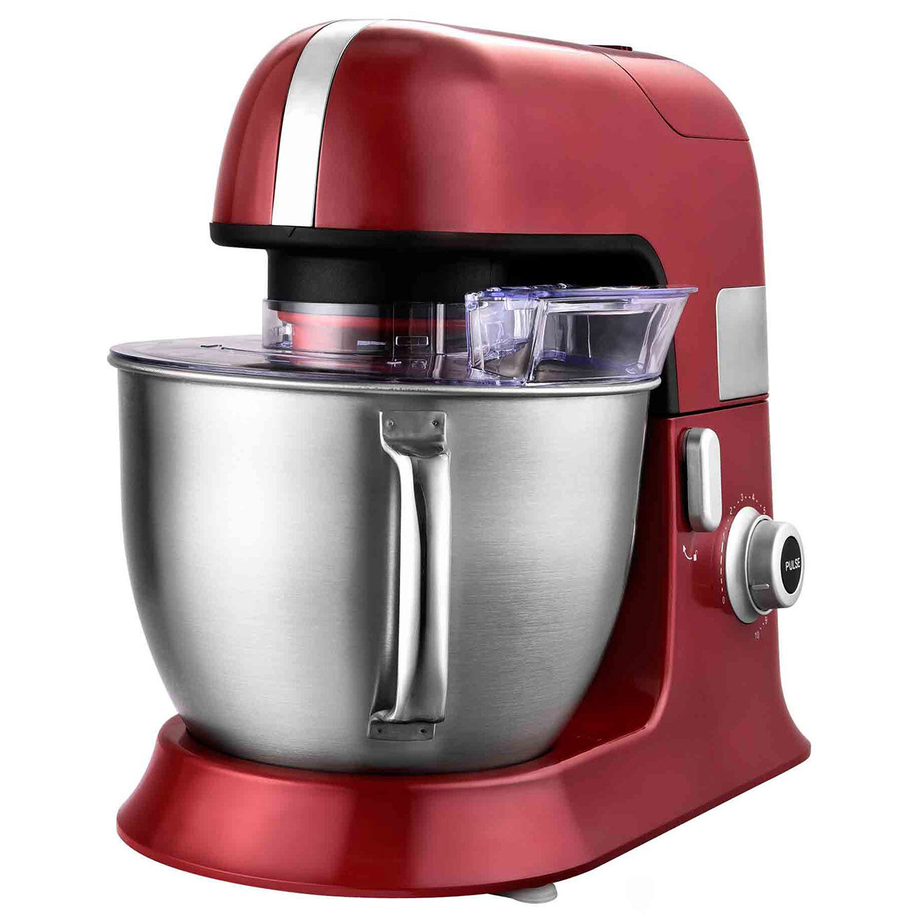 Kitchencook Robot pétrin avec bras amovible à 35° rouge - 1.5 L