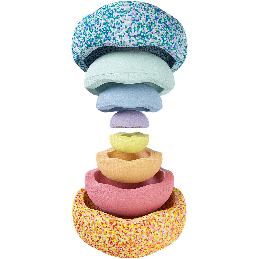 Stapelstein summer rainbow set pastel 8st