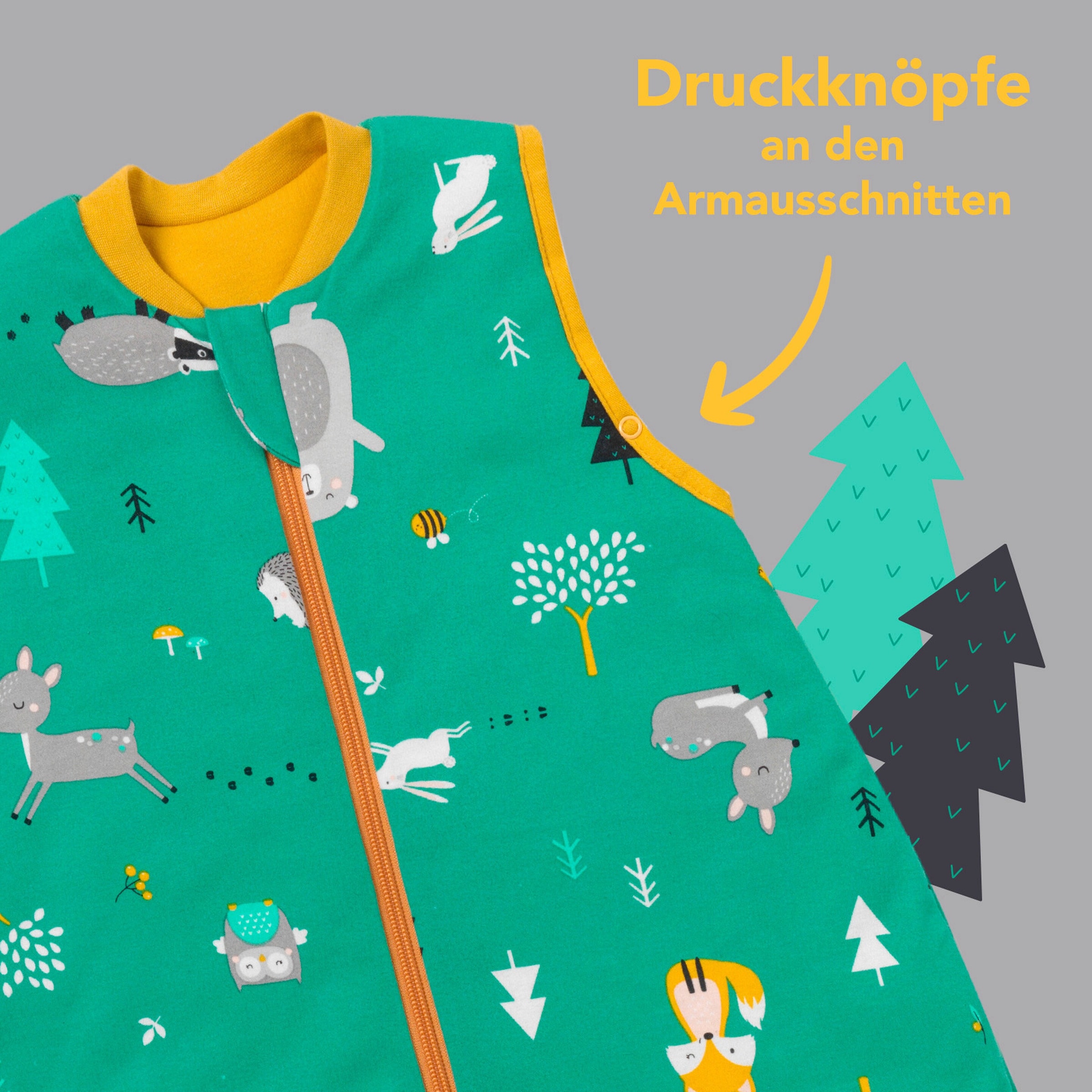 schlummersack Schlafsack mit Füßen 1.0 Tog Waldtiere