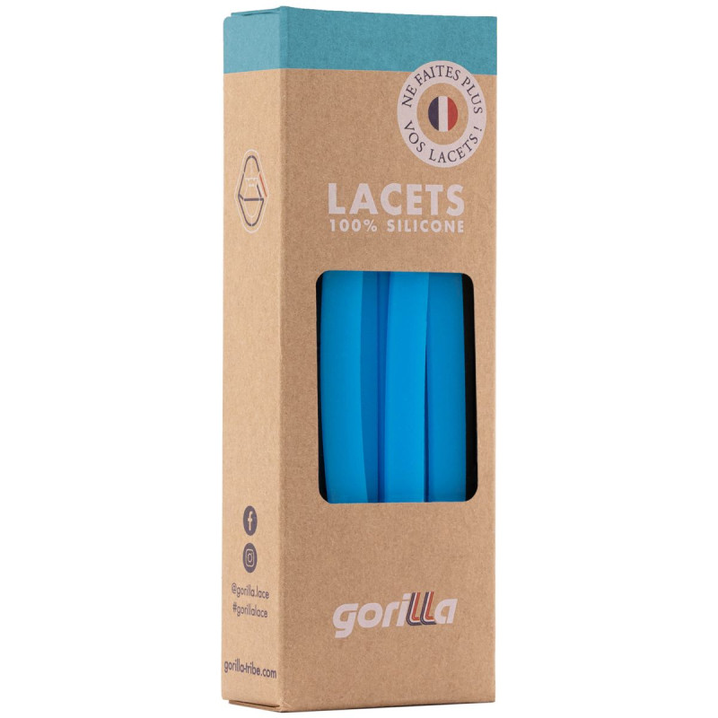 Gorilla Gorilla Lacets Larges Bleu Néon