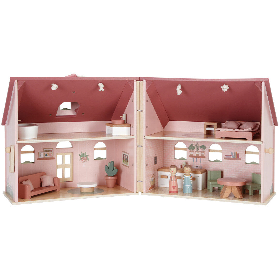 Little dutch draagbaar poppenhuis gemeubileerd