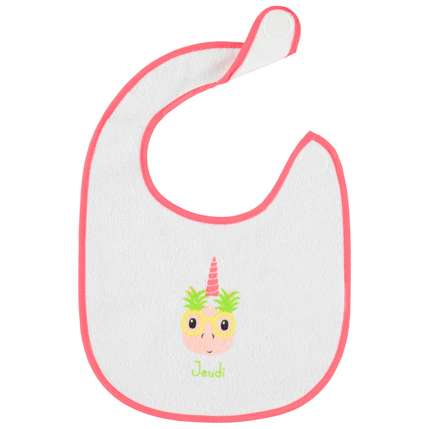 Lot de 7 bavoirs en éponge motif licorne