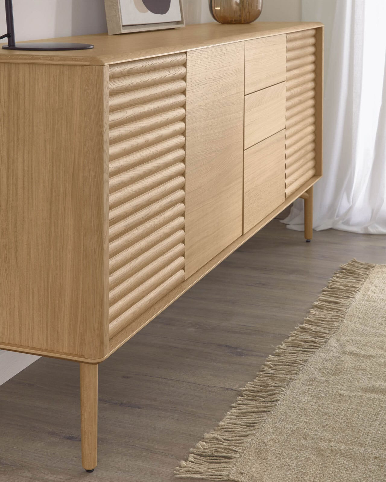 Kave Home Sideboard LENON 200 x 86 cm Eiche