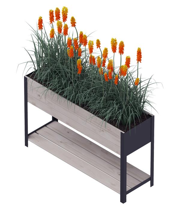 Upyard Holz-Pflanzkasten ModernBox mit Ablage,
