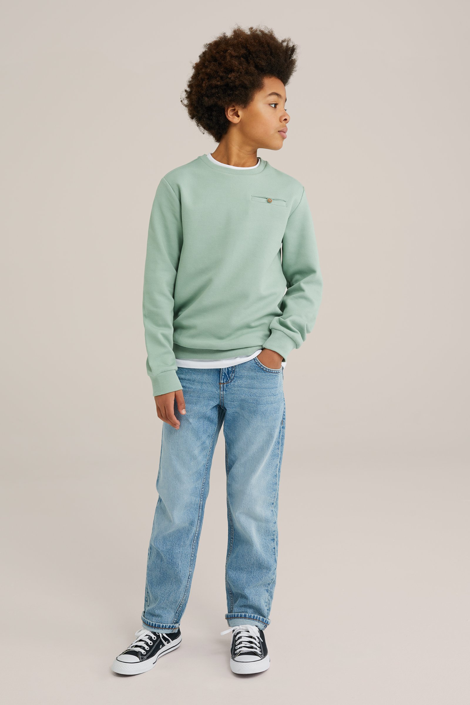 Jongen trui met structuur Blue Ridge Pastelgroen